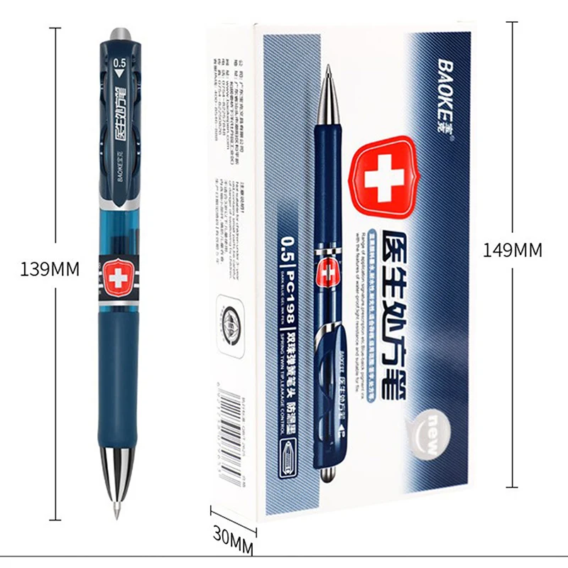 Don't Fade for Long European Standard Press Type Medical Prescription Pen Gel