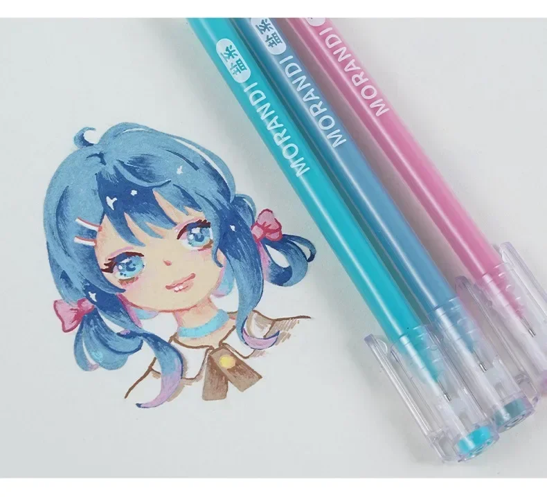 Languo 198/6 PCS Drawing Highlighter Morandi Gel Pen Diary Scrapbook Painting DIY Gel Pen Office School Supplies Stationery