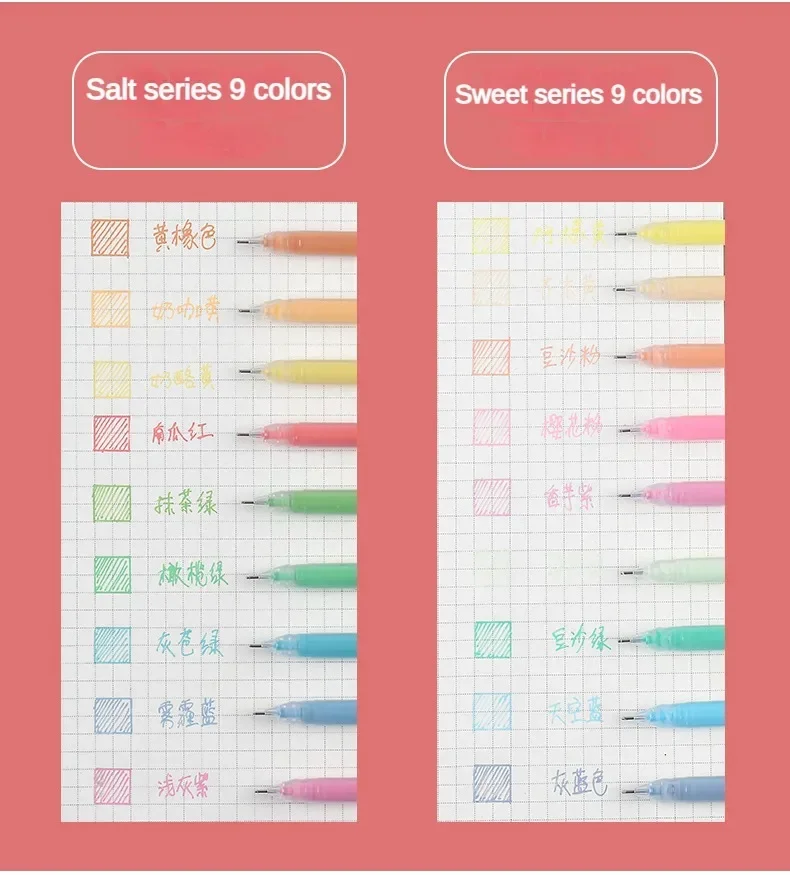 Languo 198/6 PCS Drawing Highlighter Morandi Gel Pen Diary Scrapbook Painting DIY Gel Pen Office School Supplies Stationery