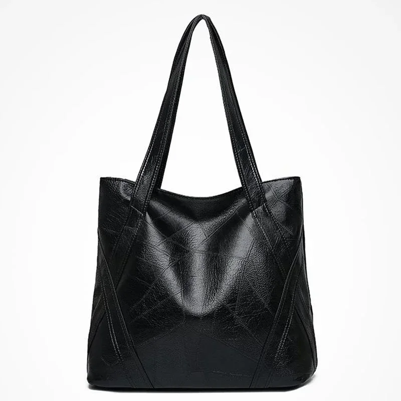 PU Zipper High Quality Women's Shoulder Bag 2024 Soft Faced Large Capacity Fashionable Commuting Women's Shoulder Bag