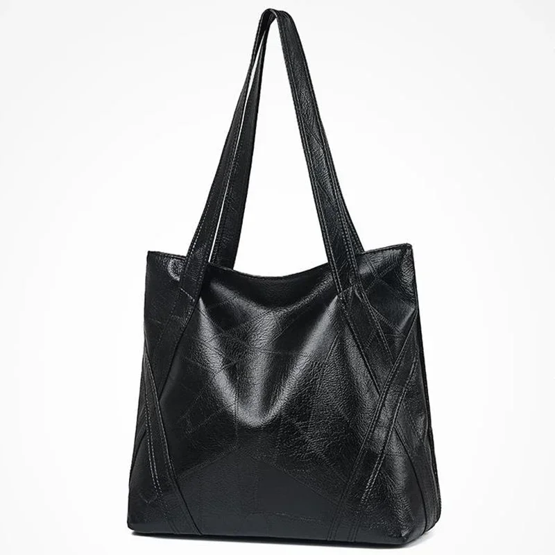 PU Zipper High Quality Women's Shoulder Bag 2024 Soft Faced Large Capacity Fashionable Commuting Women's Shoulder Bag