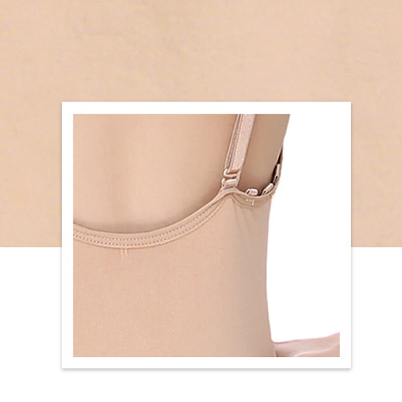 Children Ballet M-2XL Costume Jumpsuits Seamless Camisole Skin Color Gymnastics Leotard Girls Kids Dance Ballet Underwear