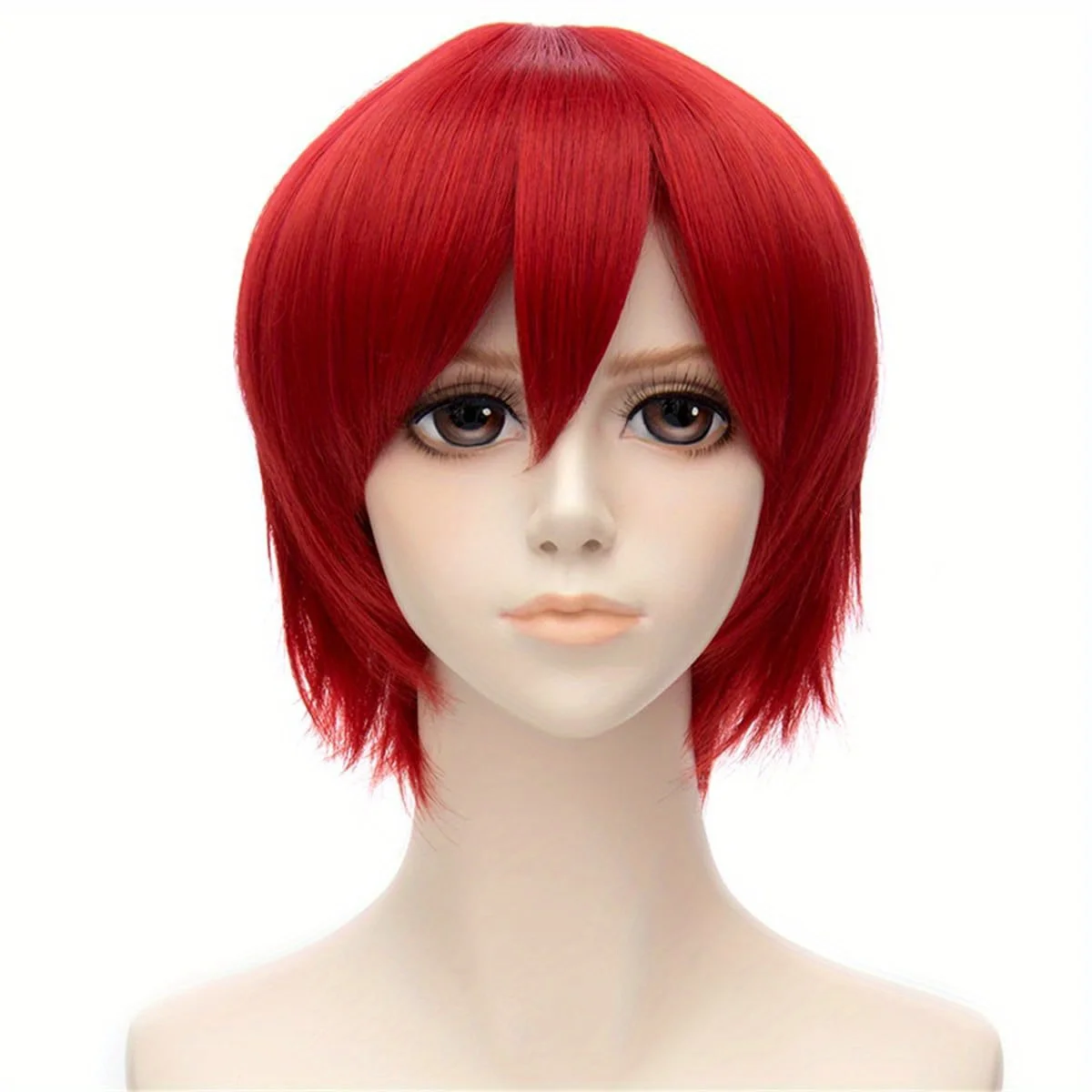 Short Pink Cosplay Wig Short Spiky Fluffy Heat Resistant Layered Synthetic Hair Men Women Halloween Party Wig