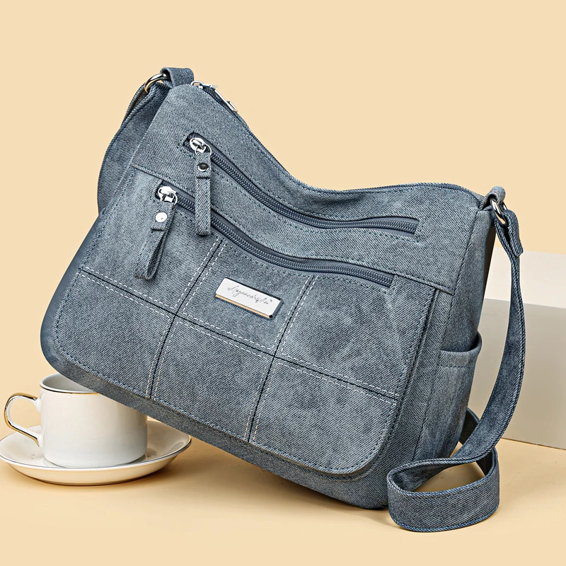 Women's Canvas Shoulder Bag Fashion Multi-functional Outdoor Shoulder Bag Women's Commuter Large Capacity Shoulder Bag Crossbody