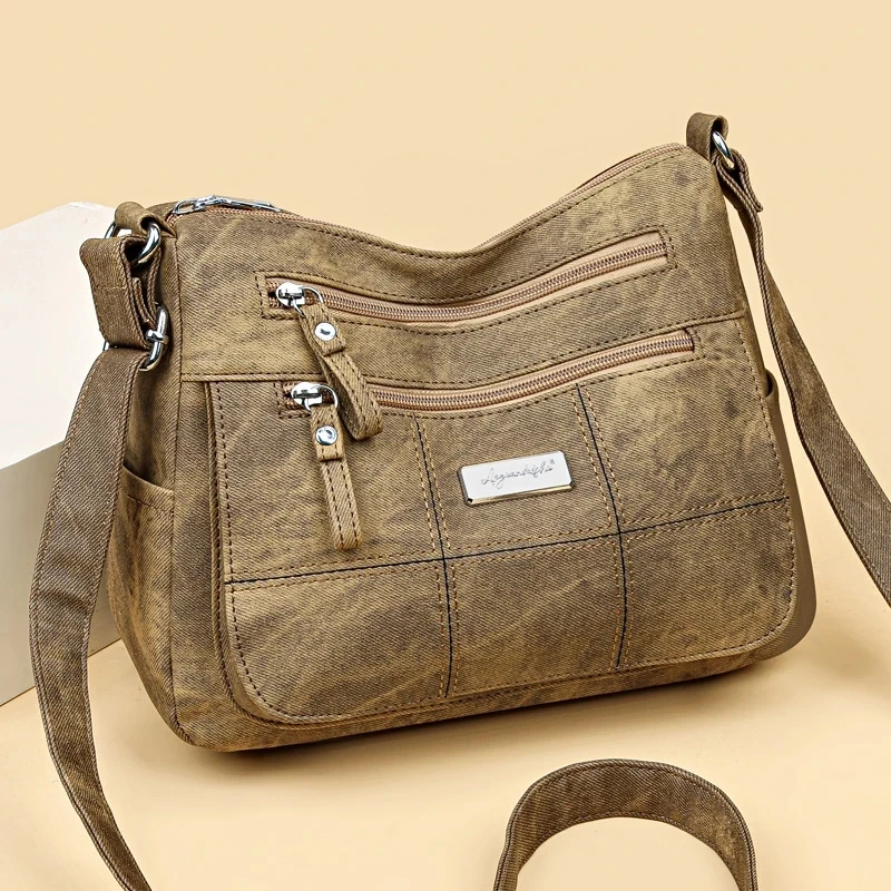 Women's Canvas Shoulder Bag Fashion Multi-functional Outdoor Shoulder Bag Women's Commuter Large Capacity Shoulder Bag Crossbody