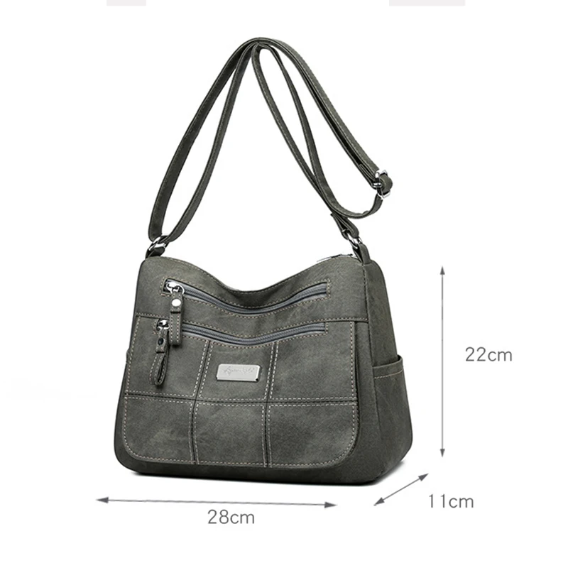 Women's Canvas Shoulder Bag Fashion Multi-functional Outdoor Shoulder Bag Women's Commuter Large Capacity Shoulder Bag Crossbody