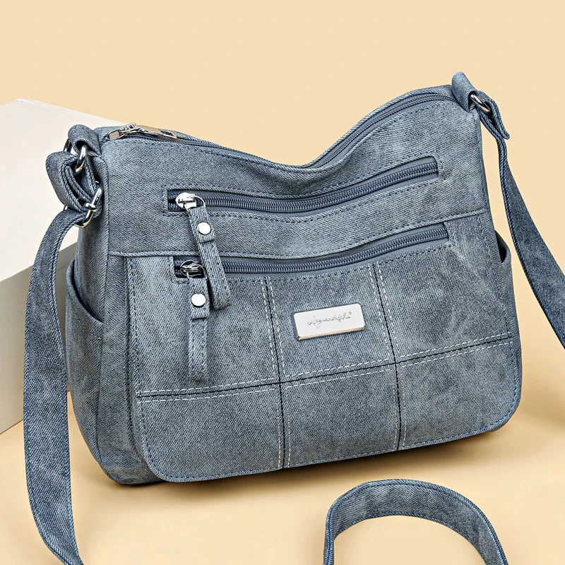 Women's Canvas Shoulder Bag Fashion Multi-functional Outdoor Shoulder Bag Women's Commuter Large Capacity Shoulder Bag Crossbody