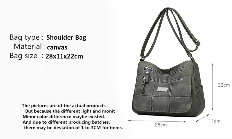 Women's Canvas Shoulder Bag Fashion Multi-functional Outdoor Shoulder Bag Women's Commuter Large Capacity Shoulder Bag Crossbody
