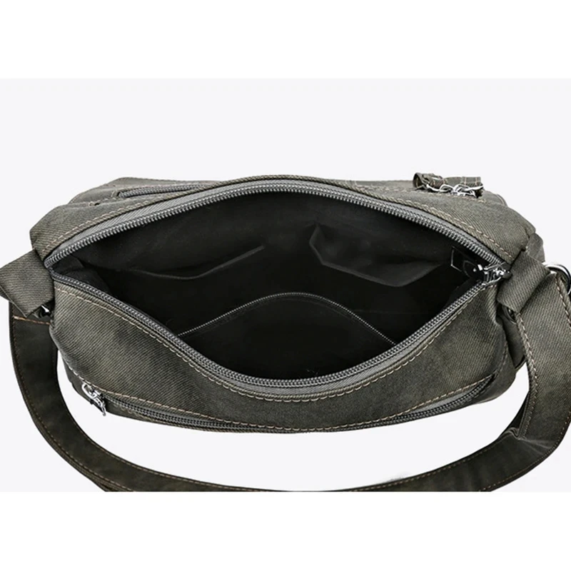 Women's Canvas Shoulder Bag Fashion Multi-functional Outdoor Shoulder Bag Women's Commuter Large Capacity Shoulder Bag Crossbody