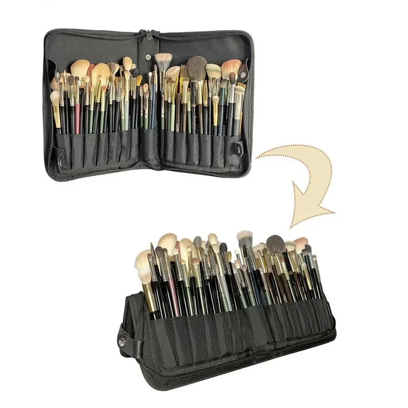 Women Foldable Makeup Brush Bag Organizer Female Travel Cosmetic Toiletry Case for Beauty Tools Wash Accessories Pouch