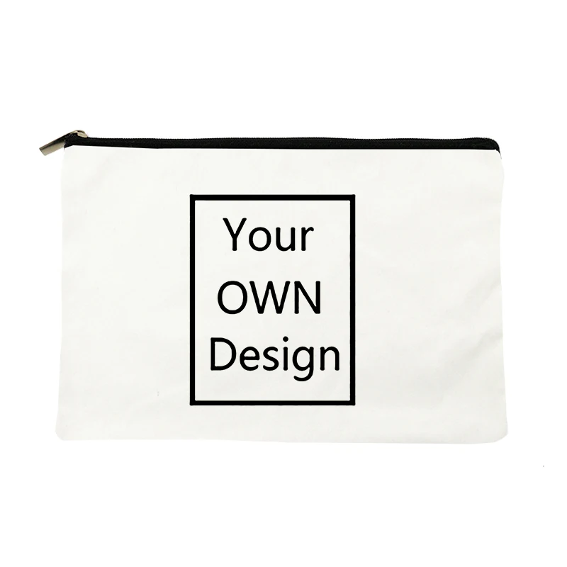 Personal Custom DIY Logo Make Up Pouch Student Pencil Makeup Bags Travel BagsCosmetic Case Toiletries Organizer Ladies Storage