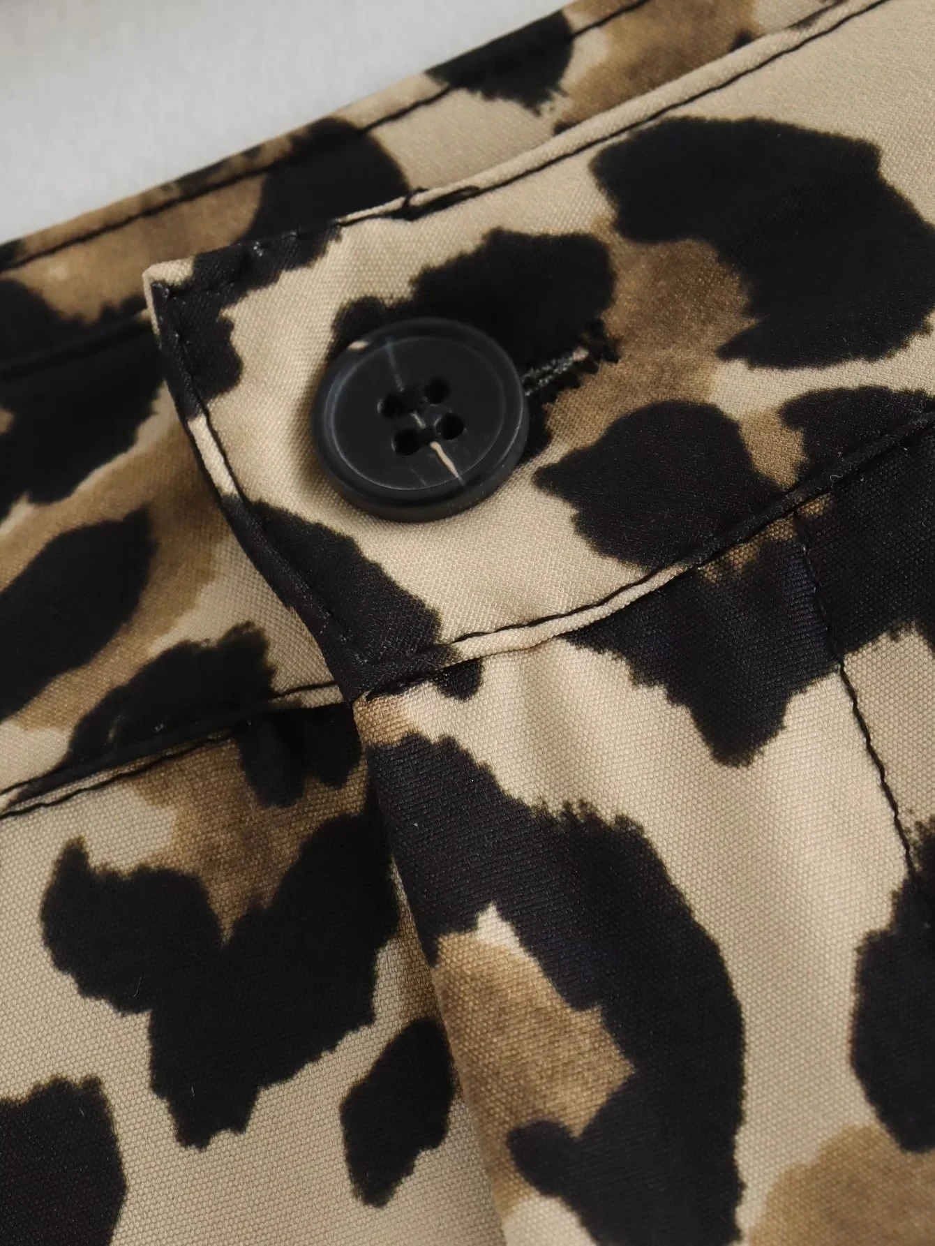 HXAO Vintage Leopard Pants Women High Waist Animal Print Baggy Pants Woman Streetwear Summer Wide Pants Retro Women's Trousers