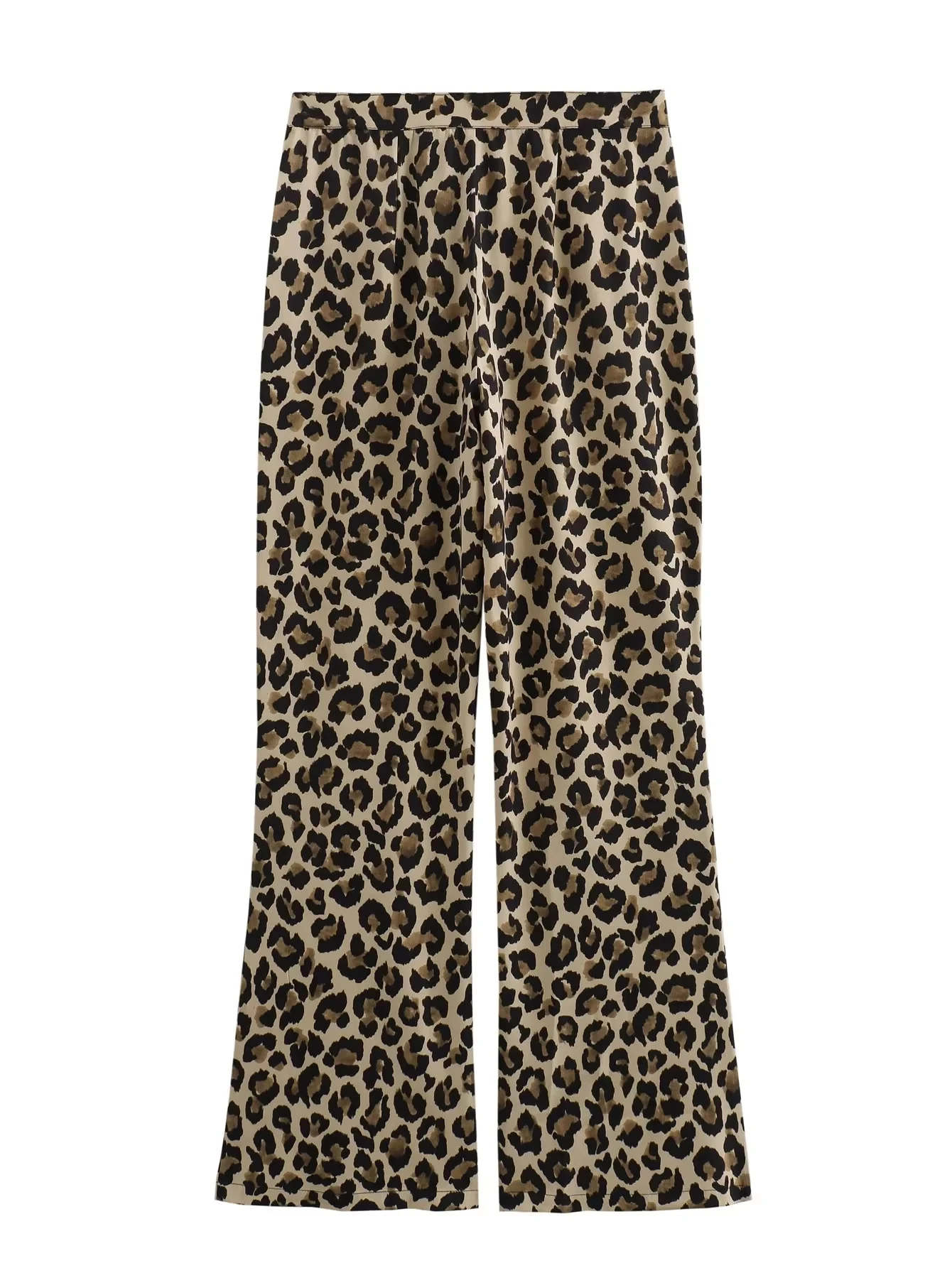 HXAO Vintage Leopard Pants Women High Waist Animal Print Baggy Pants Woman Streetwear Summer Wide Pants Retro Women's Trousers