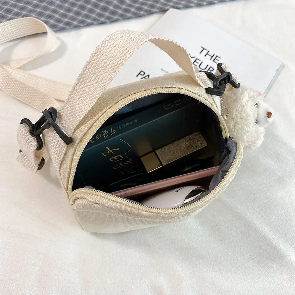Ladies Fashion Canvas Small Square Bag Korean Version Multifunctional Cute Dog One-shoulder Diagonal Mobile Phone Package