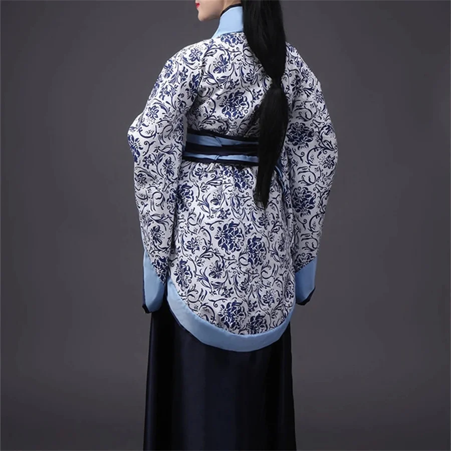 Long Sleeves Hanfu Long Dress Patchwork Ancient Style Chinese Traditional Costumes Performance Skirt Cheongsam Chinese Tang Suit
