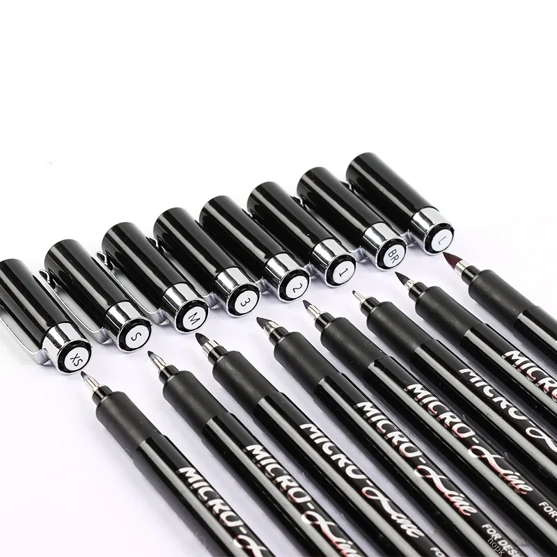 Hand Lettering Pens, Calligraphy Brush Pen, Pigment Liner Micron Pen Black Markers Set for Artist Sketch, Technical, Beginners