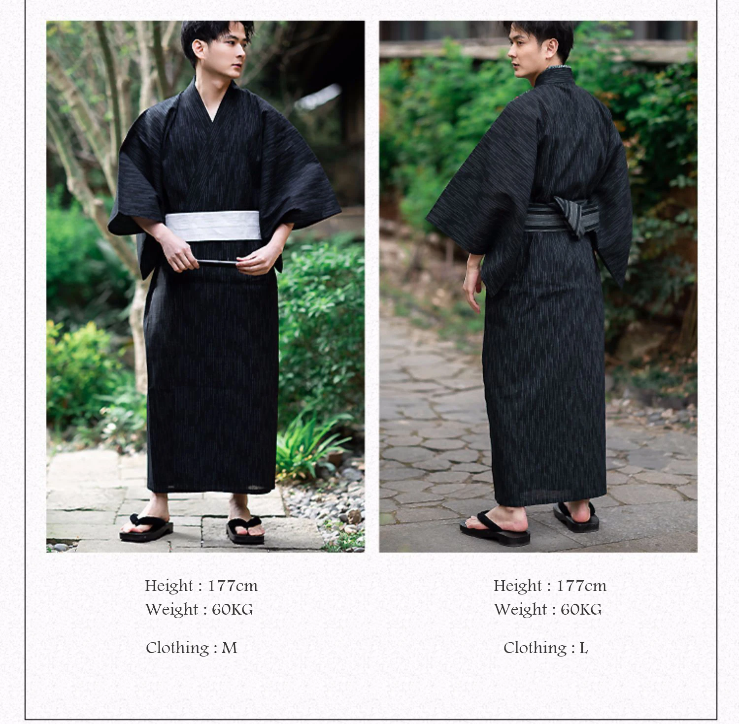 Cotton Navy Japanese Traditional Samurai Kimono For Men Yukata Bathing Robe Hekoobi Sauna Wear Homewear Belt Long Gown