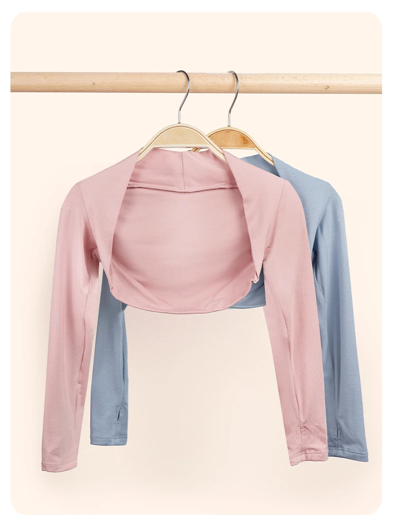 Girls' Ballet Tops Shrug Long Sleeves Dance Shirt Kids Cropped Dance Tops Clothes Modal Dance Coat Tops Ballet Dance Outfits
