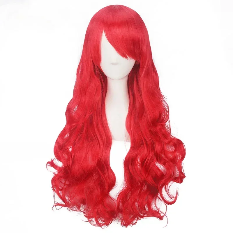 Anime The Little Mermaid Princess Ariel Cosplay Wig for Women Halloween Wigs for Girls Play Wig Party Stage Red Long Hair Wigs