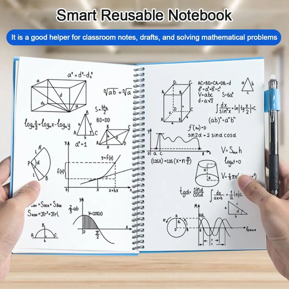 A5 Erasable Notebook Paper Reusable Smart Wirebound Notebook Portable Waterproof Notepad Spiral Note Book