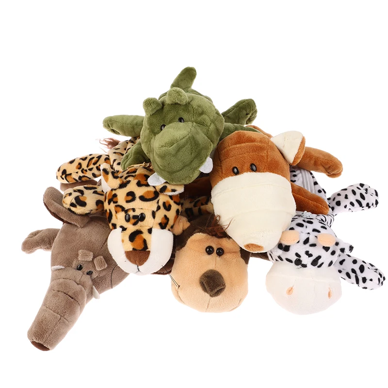 Cartoon Animal Pencil Case Lion Tiger Bear Plush Doll Pen Pouch Cosmetic Bag Desktop Storage Bag School Supplies Stationery Box