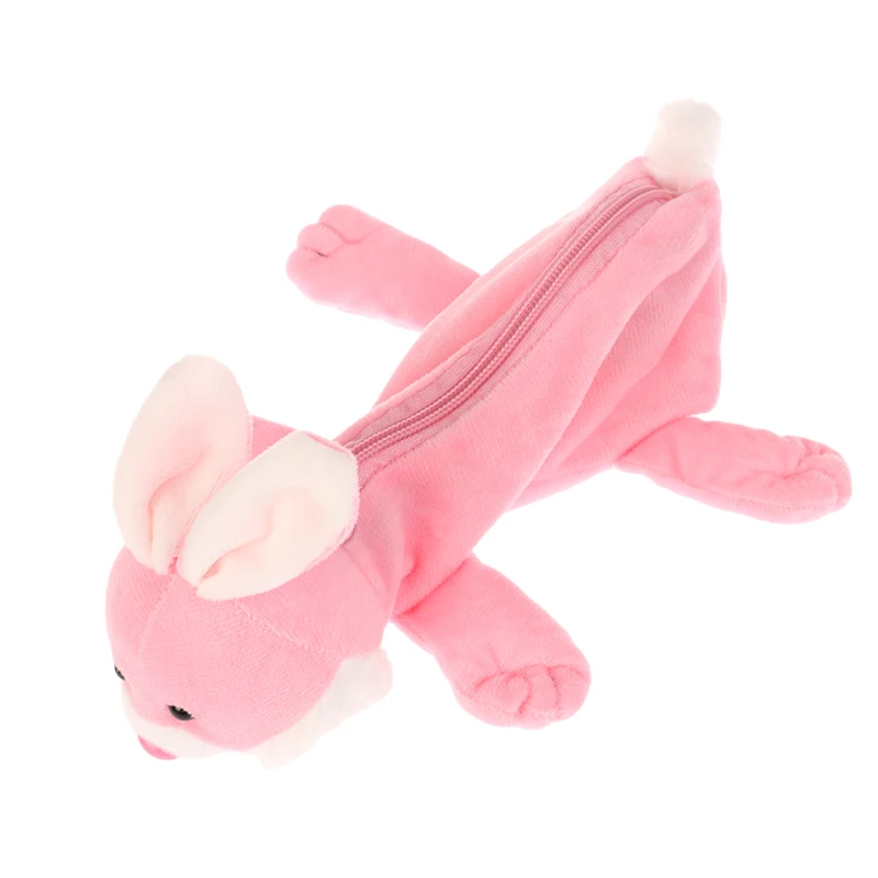 Cartoon Animal Pencil Case Lion Tiger Bear Plush Doll Pen Pouch Cosmetic Bag Desktop Storage Bag School Supplies Stationery Box