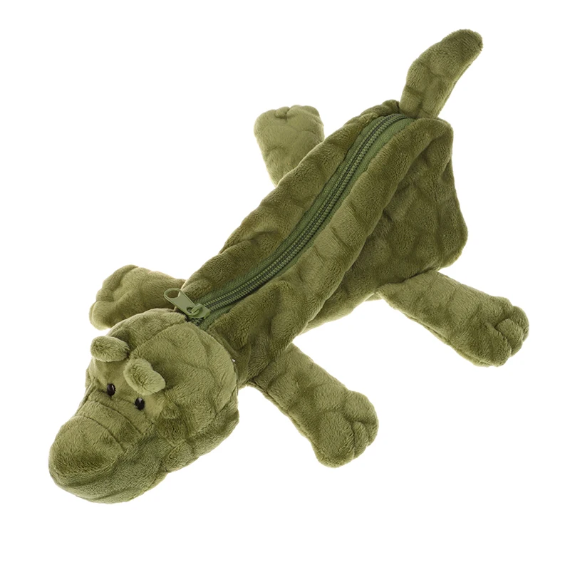 Cartoon Animal Pencil Case Lion Tiger Bear Plush Doll Pen Pouch Cosmetic Bag Desktop Storage Bag School Supplies Stationery Box