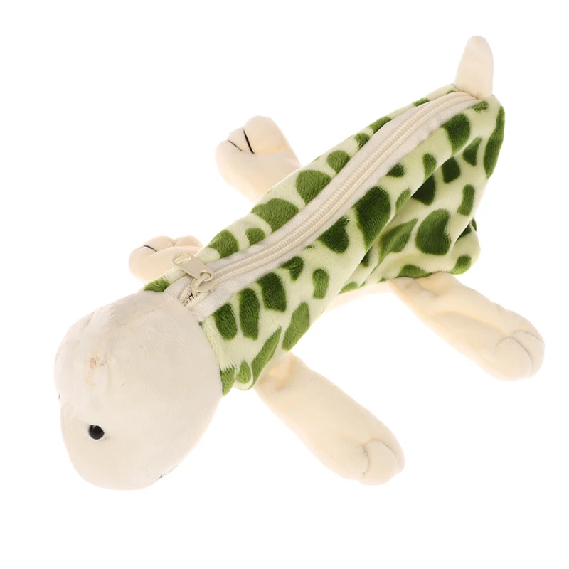 Cartoon Animal Pencil Case Lion Tiger Bear Plush Doll Pen Pouch Cosmetic Bag Desktop Storage Bag School Supplies Stationery Box