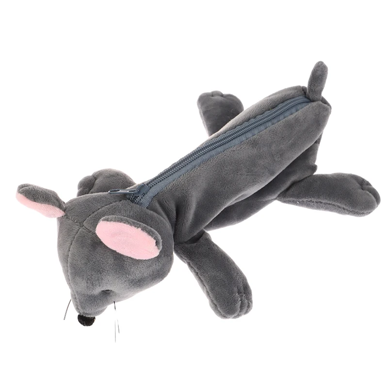Cartoon Animal Pencil Case Lion Tiger Bear Plush Doll Pen Pouch Cosmetic Bag Desktop Storage Bag School Supplies Stationery Box