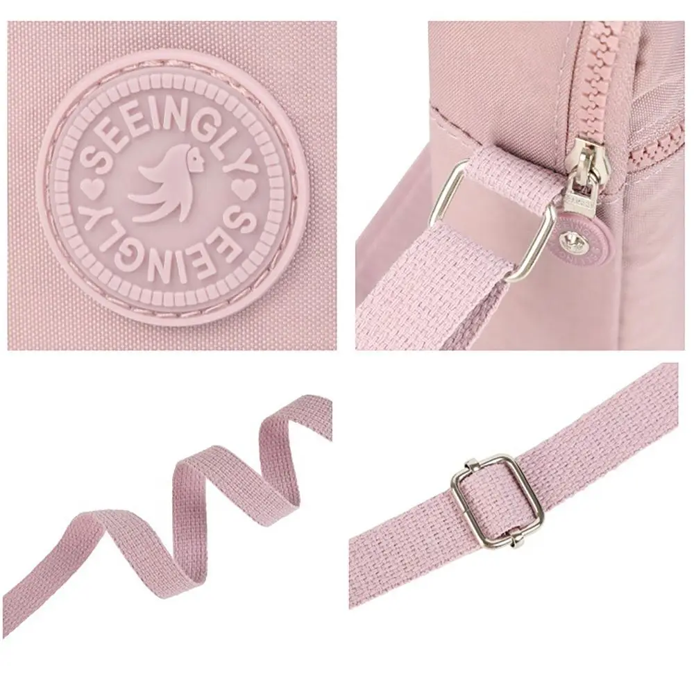 Waterproof Large Capacity Zipper Crossbody Bag Canvas Phone Bag Coin Purse Women Bag Wholesale