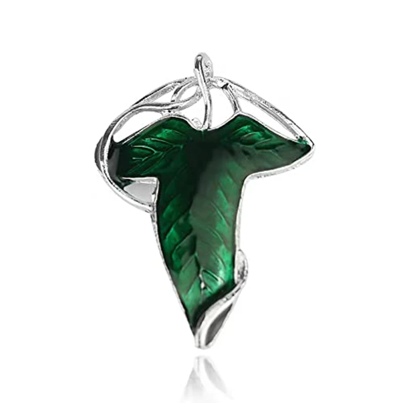 Movie The Lord Of The Rings Elf Leaf Shape Brooch Unisex Clothes Backpack Jewelry Cloask Clasp Corsage Pin Metal Button