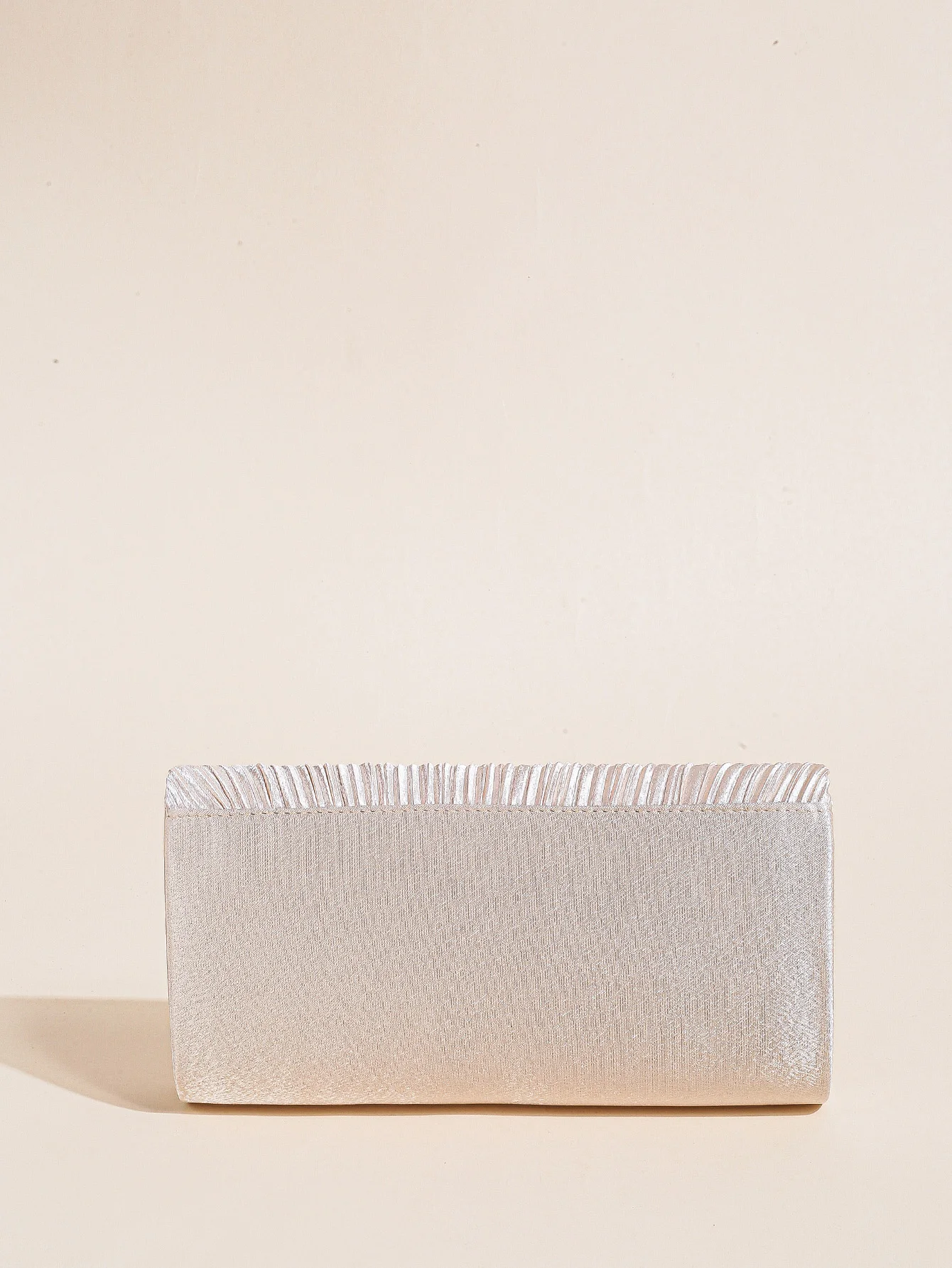 Elegant Pleated Evening Bag, Solid Color Textured Envelope Dinner Bag, Perfect Clutch For Party, Wedding And Banquet
