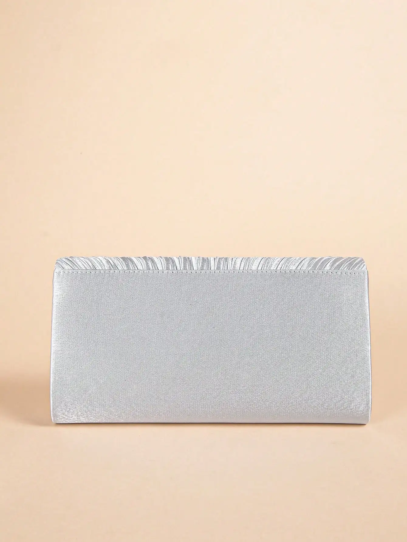 Elegant Pleated Evening Bag, Solid Color Textured Envelope Dinner Bag, Perfect Clutch For Party, Wedding And Banquet