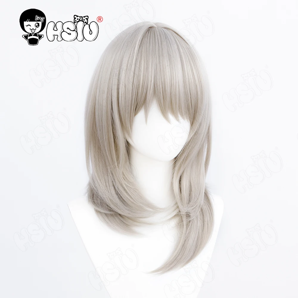 Kawaragi Momoka Cosplay Wig HSIU 50CM Champagne Gray Long Hair Heat Resistant Synthetic Wig Anime GIRLS BAND CRY Cosplay Wig