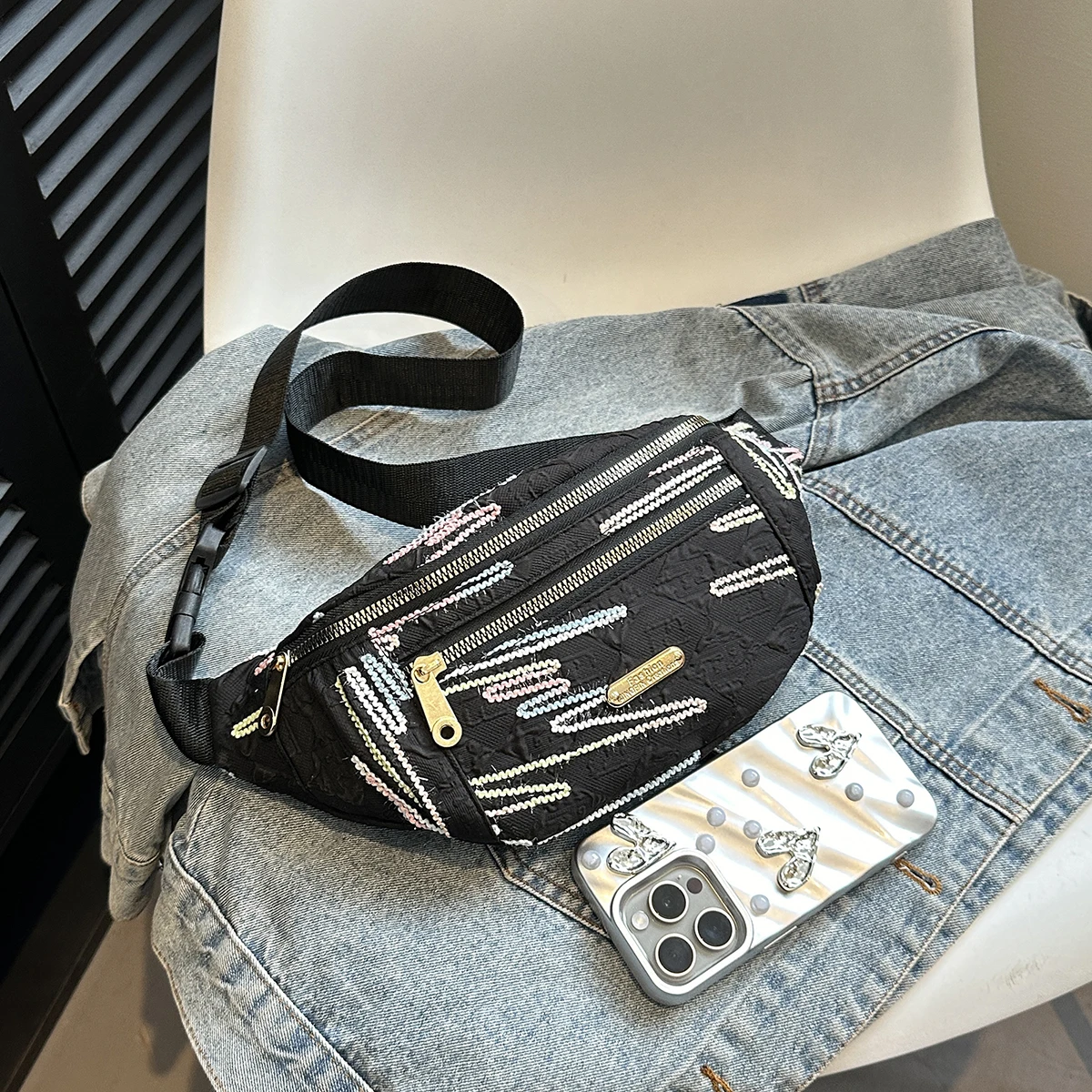 Fanny Packs for Women Men Belt Bag Fashion Waist Packs Lightweight Crossbody Bags Bum Bag for Running Hiking Travel Workout