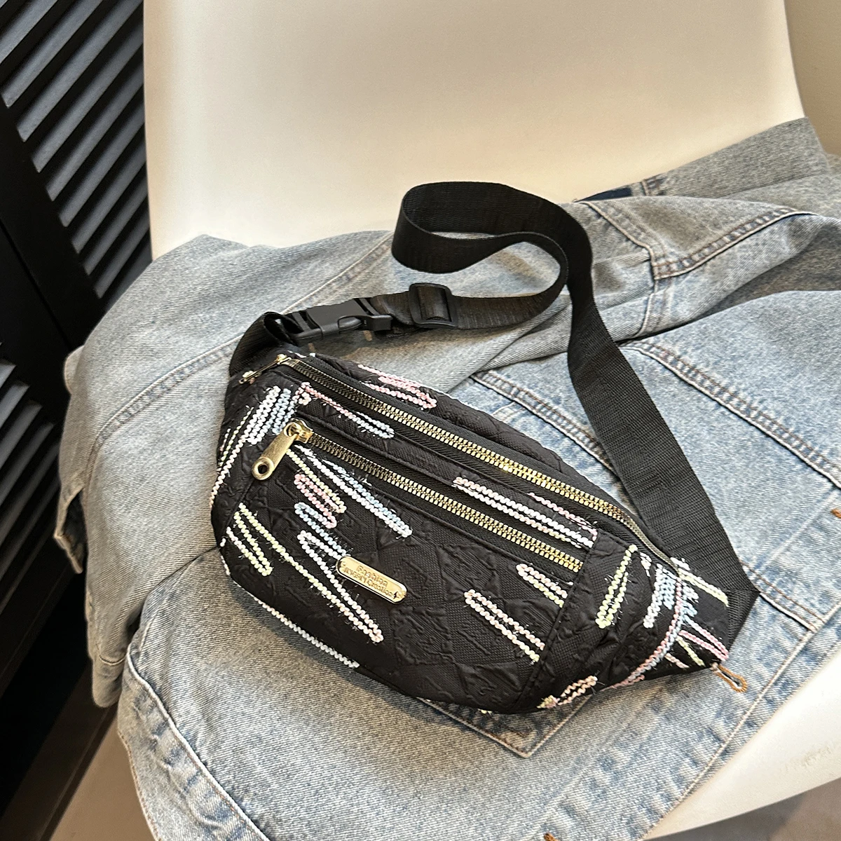 Fanny Packs for Women Men Belt Bag Fashion Waist Packs Lightweight Crossbody Bags Bum Bag for Running Hiking Travel Workout