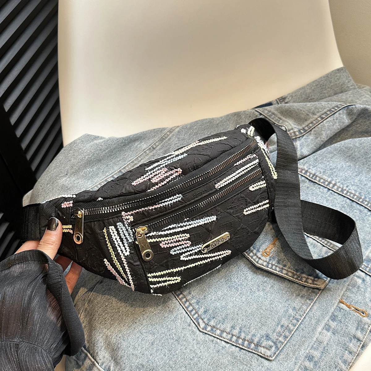 Fanny Packs for Women Men Belt Bag Fashion Waist Packs Lightweight Crossbody Bags Bum Bag for Running Hiking Travel Workout