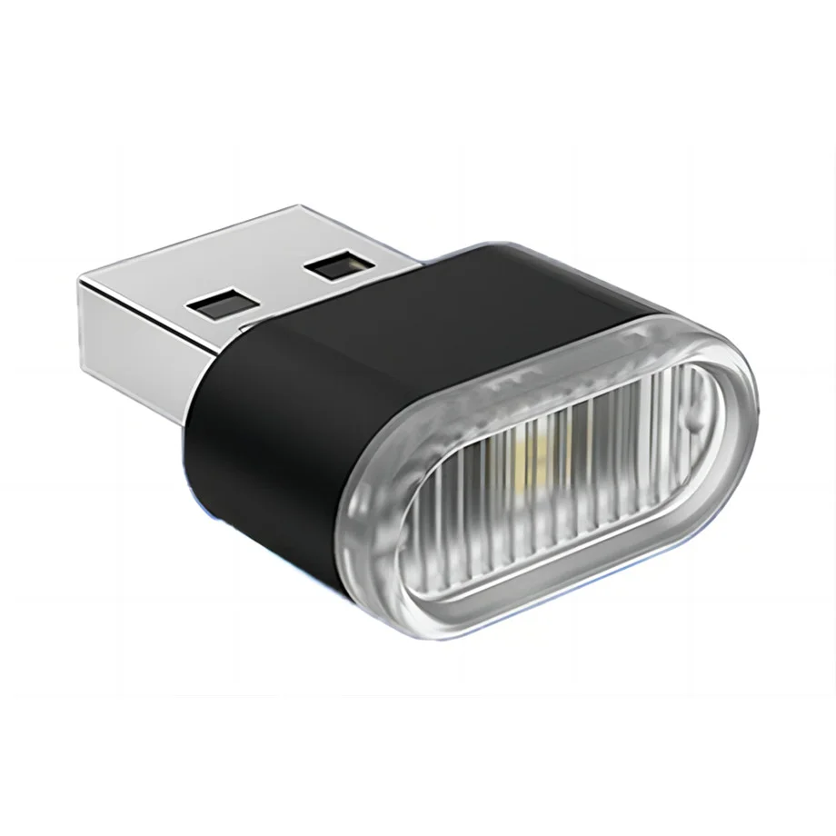 Car Mini USB LED Atmosphere Lights Car Interior Neon Decorative Lamp Emergency Lighting Universal PC Portable Plug and Play