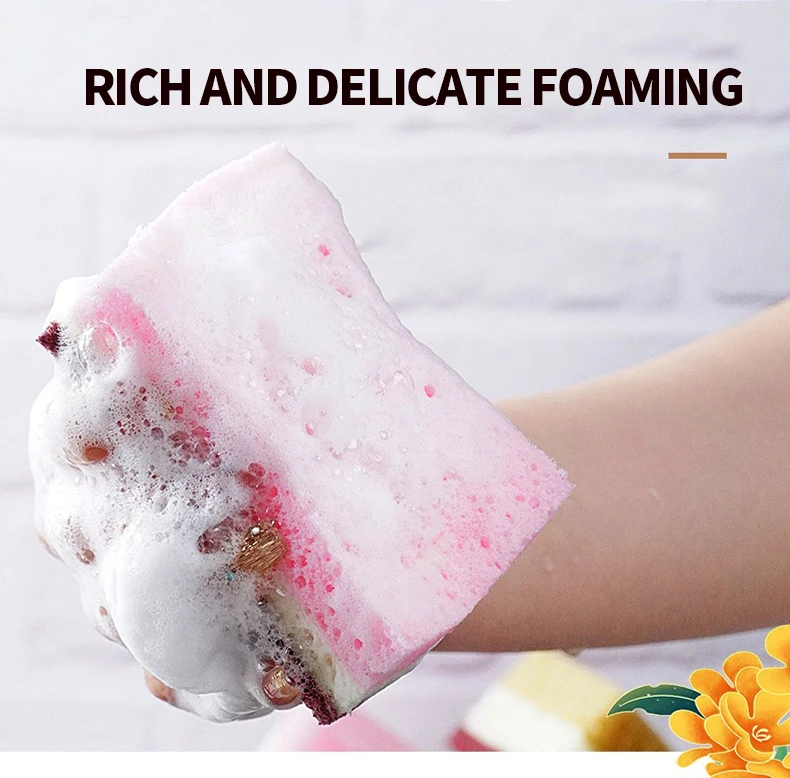 High Density Sponge Cleaning Cloth, Dishwashing Cloth, Non Greasy Kitchen and Catering Supplies, Sponge Brush, Pot and Bowl