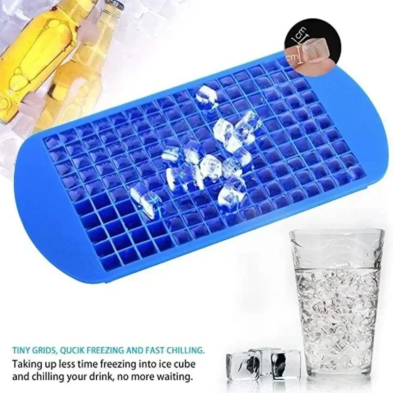 SoftAura 4/6/8/15/160 Grid Large Silicone Ice Cube Tray Food Grade Jumbo Ice Maker Mold Square Ice Tray for Home Kitchen DIY