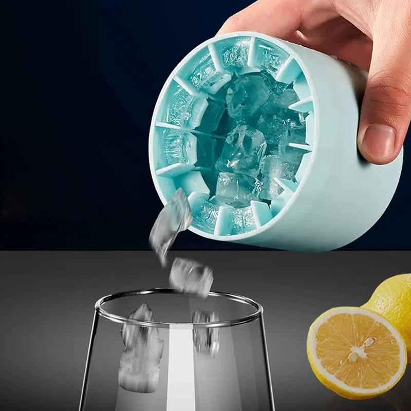 SoftAura 4/6/8/15/160 Grid Large Silicone Ice Cube Tray Food Grade Jumbo Ice Maker Mold Square Ice Tray for Home Kitchen DIY