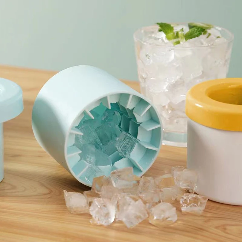 SoftAura 4/6/8/15/160 Grid Large Silicone Ice Cube Tray Food Grade Jumbo Ice Maker Mold Square Ice Tray for Home Kitchen DIY