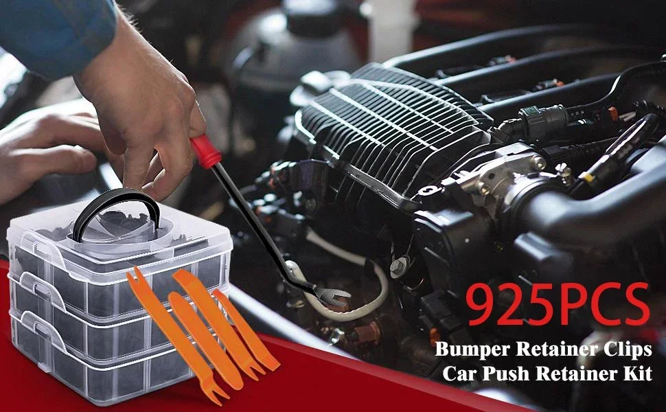 800pcs-100Pcs Car Fastener Clips Kit Fender Rivet Plastic Clips Auto Body Push Retainer Pin Rivet Bumper Door Trim Panel Repair
