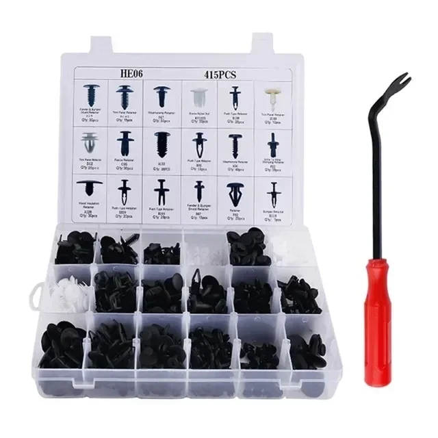 800pcs-100Pcs Car Fastener Clips Kit Fender Rivet Plastic Clips Auto Body Push Retainer Pin Rivet Bumper Door Trim Panel Repair