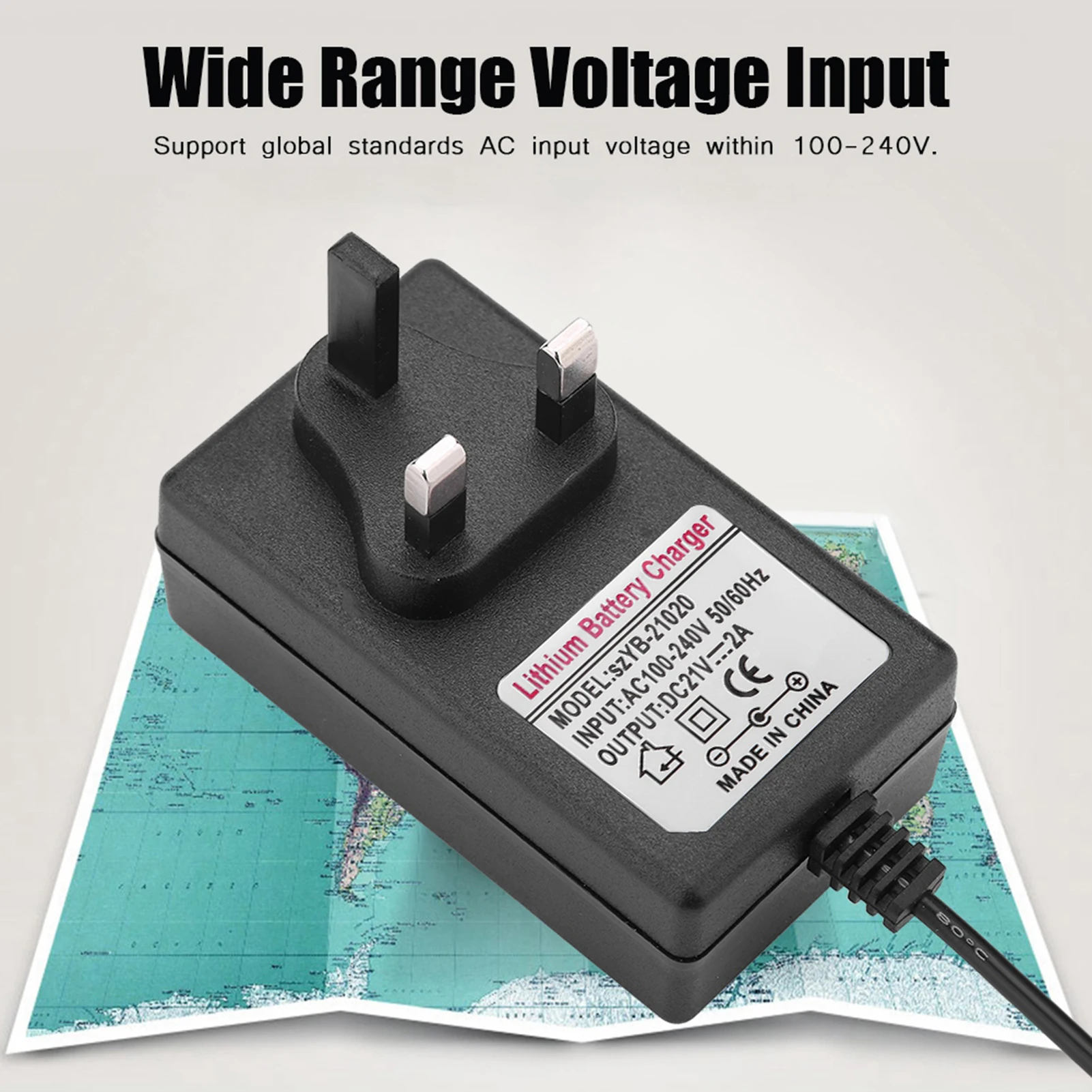 AC 100-240V DC 21V 2A Safe Charge Power Supply Adapter Lithium ion Battery Charger UK Plug