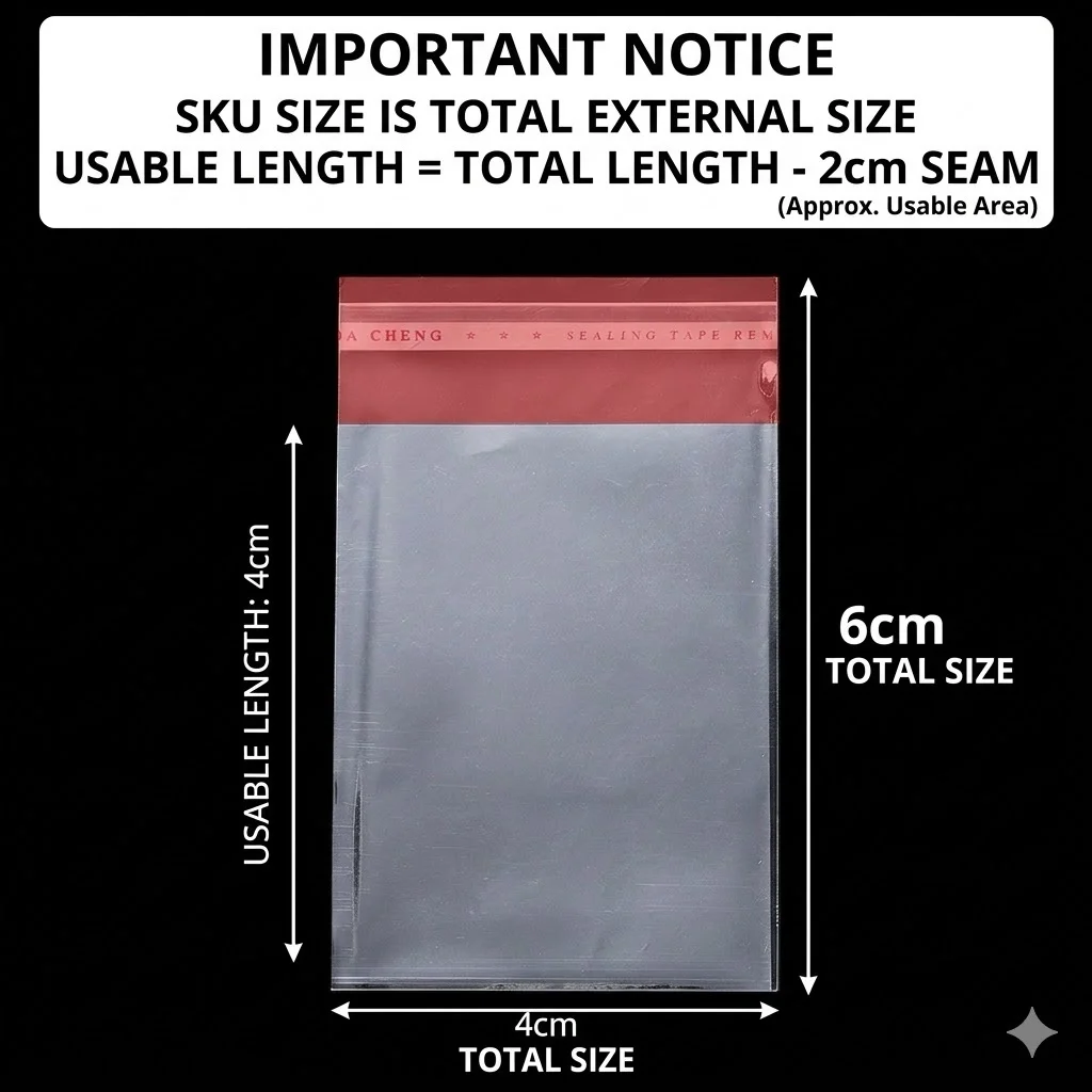 100pcs/lot Transparent Self Adhesive Seal Bags OPP Plastic Cellophane Bags Gifts Bag & Pouch Jewelry Packaging Bags