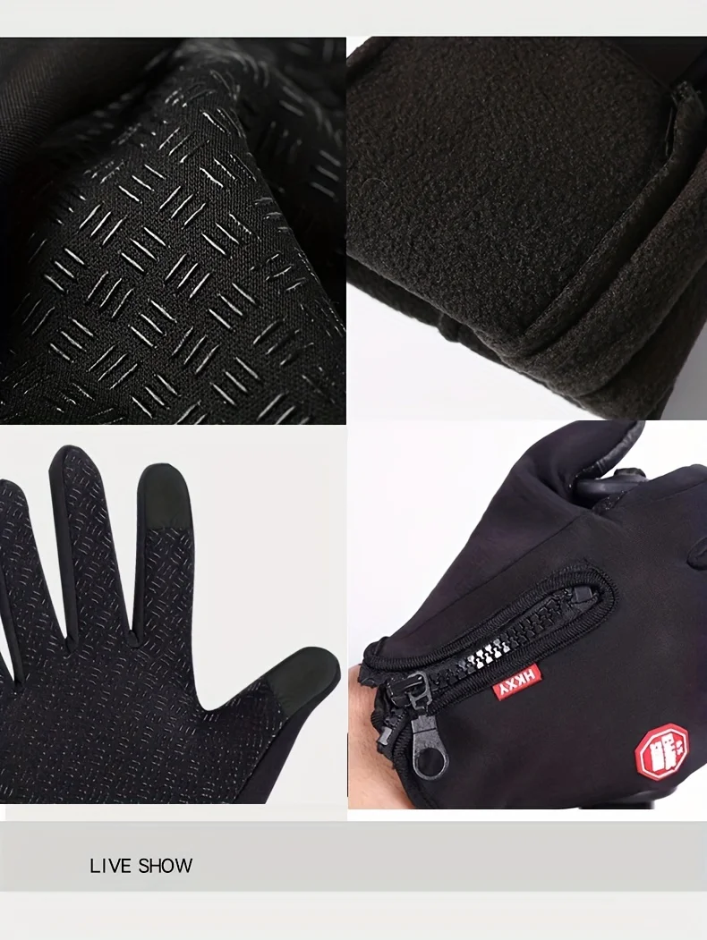 Outdoor Cycling Gloves, Bicycles for Warmth and Anti Slip in Autumn and Winter