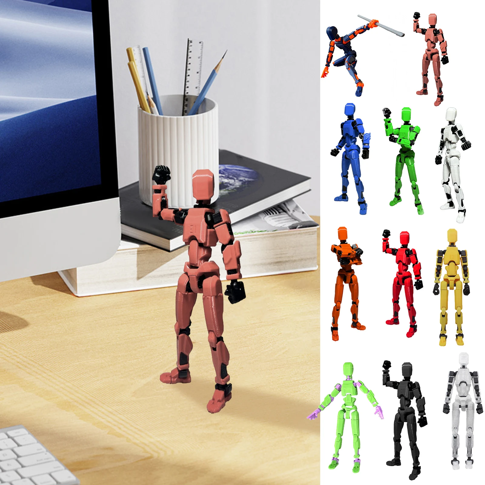 1PCS 13 Joints Figure Articulate Movable Dummy Doll Diy Assembly Toy 3D Printed Action Figure Stop Motion Animation Dummy