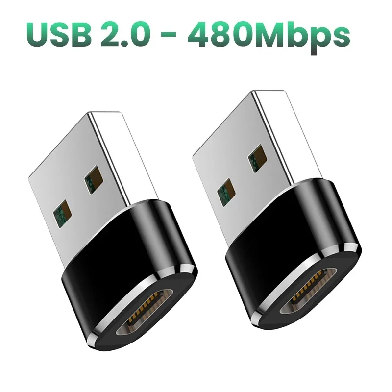 USB to USB C Adapter for iPhone 17 USB C Female to USB Male Car Charger Adapter Type C Converter for Apple 16 for Samsung Galaxy