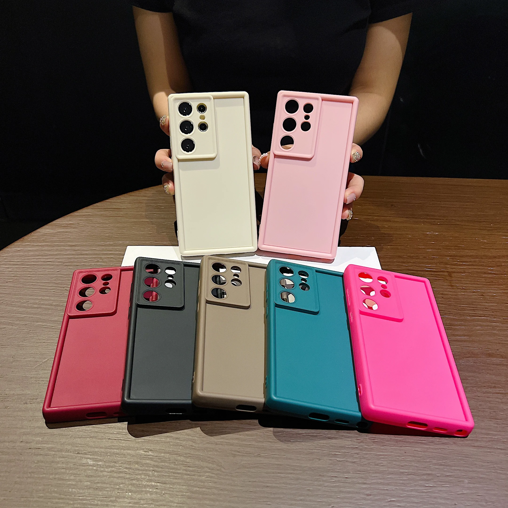 Soft TPU Case For Samsung Galaxy A57 A17 A56 A55 A15 A16 A18 5G S24 S26 S25 Ultra S23 S26 FE Candy Color Silicone Phone Cover